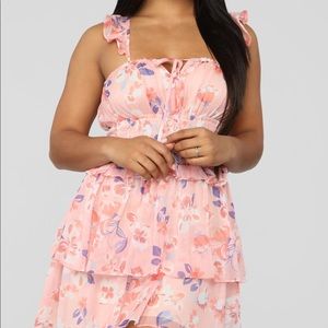 Pink flower dress